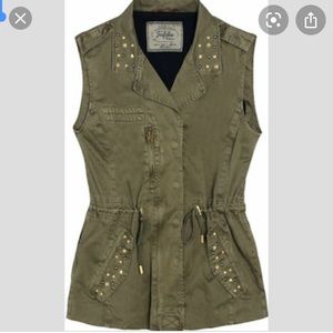 Zara military studded vest